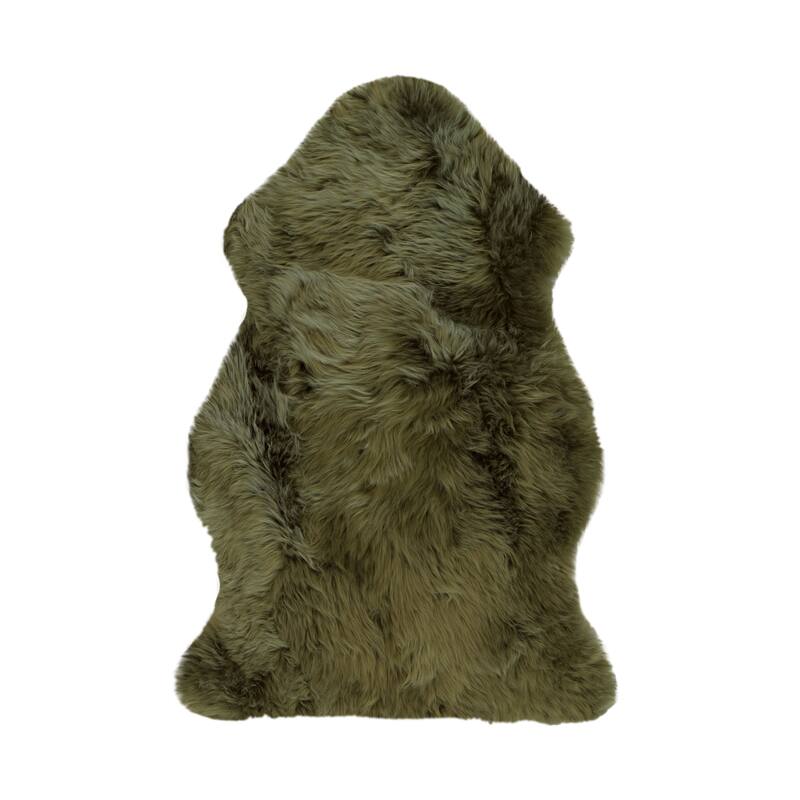 Natural Home Decor Milan Sheepskin Double Rug | 1-Piece - 2' x 3' - Khaki