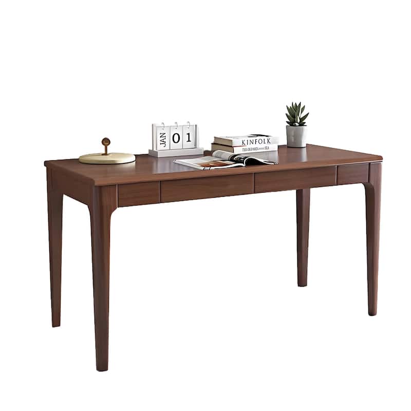 GDFStudio - Corvallis Mid-Century Solid Wood Desk with Drawer