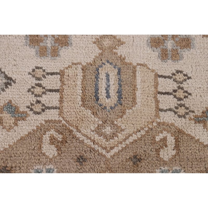 Ivory & Gray Khotan Oriental Area Rug Handmade Wool Carpet - 8'9"x 11'10"