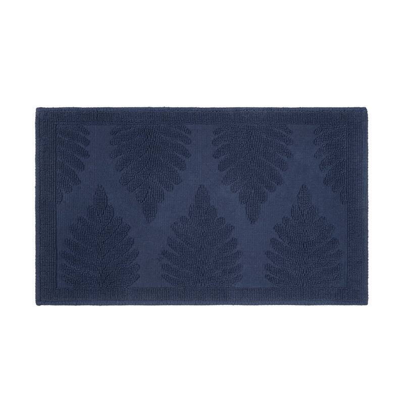 Martex Restore Fern Ogee 100% Reversible Bath Rug - 20 x 32 - Blue