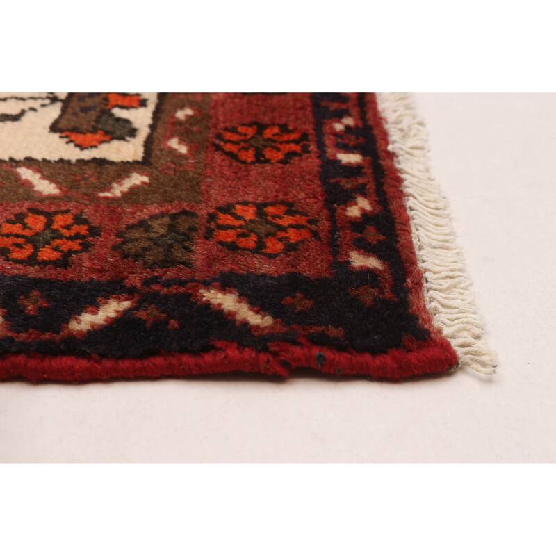 ECARPETGALLERY Hand-knotted Andelz Red Wool Rug - 3'5 x 4'6