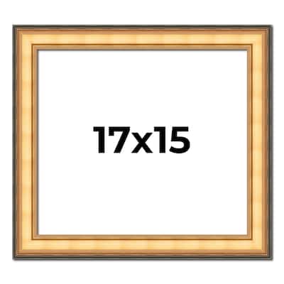 17x15 Frame Gold Plein Aire Solid Wood Picture Frame Width 2 Inches |