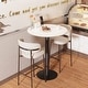 preview thumbnail 2 of 17, Tall Round Bistro Pub Table Sintered Stone Top BarTable