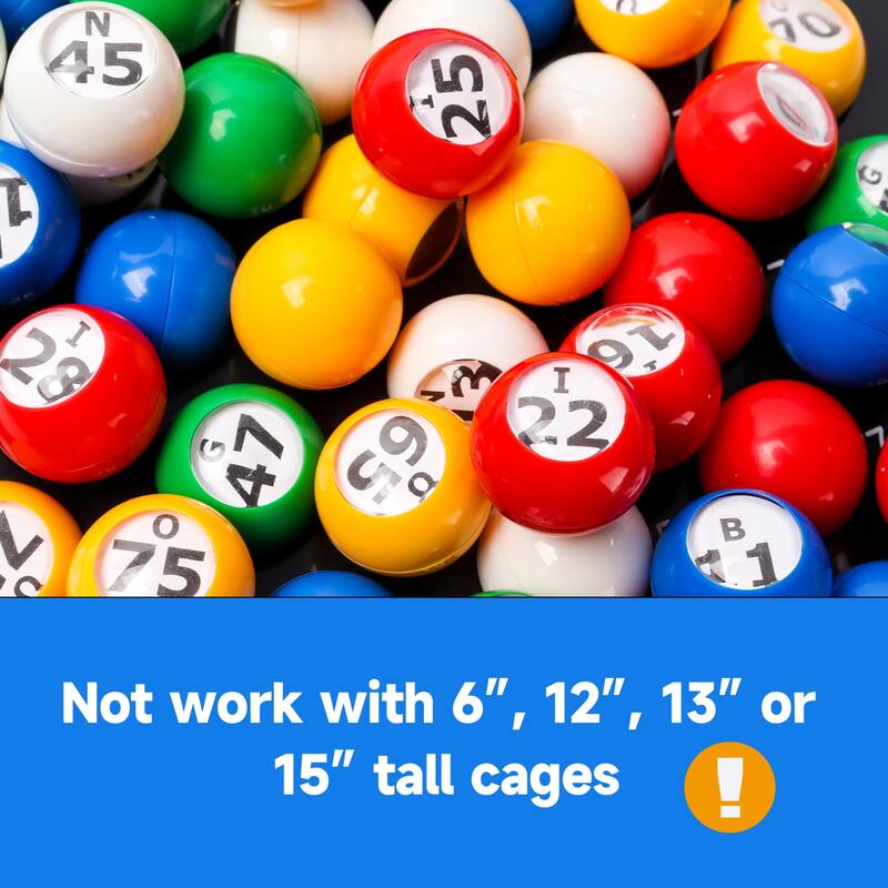 GSE™ Bingo Game Master Board & 7/8" Multi-Color Plastic Bingo Balls Set for Bingo Cage Game