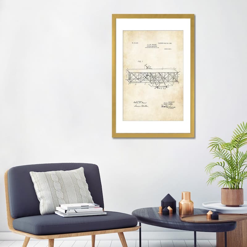 iCanvas "Wright Brothers Airplane" by Patent77