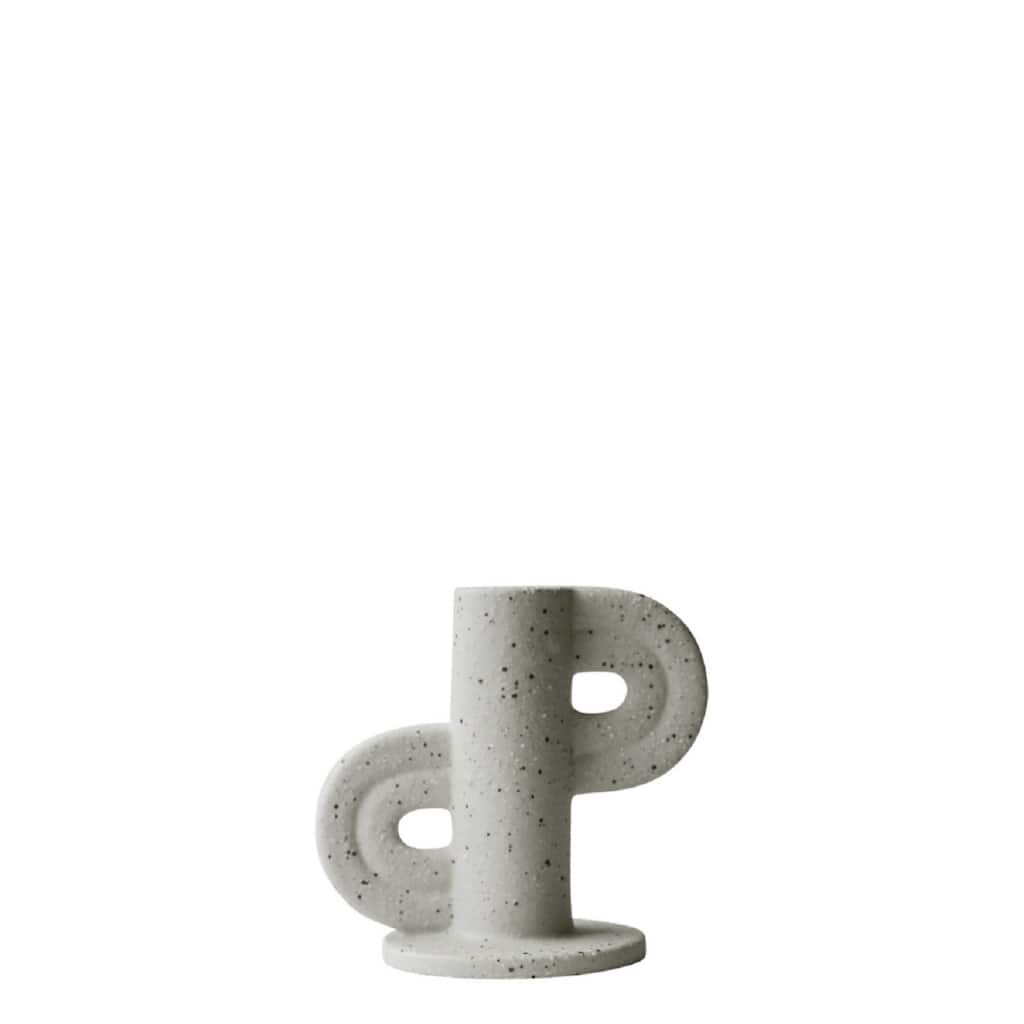 Swirl Slide Ceramic Candle Holder - 4.5"