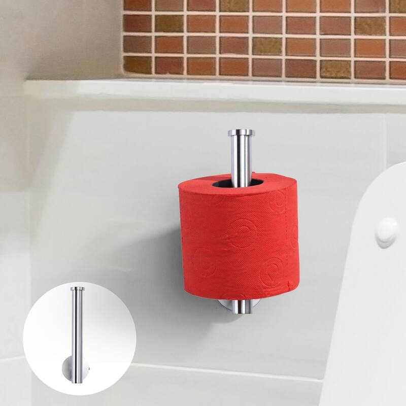 WOWOW Wall Mount Stainless Steel Single Arm Toilet Paper Holder