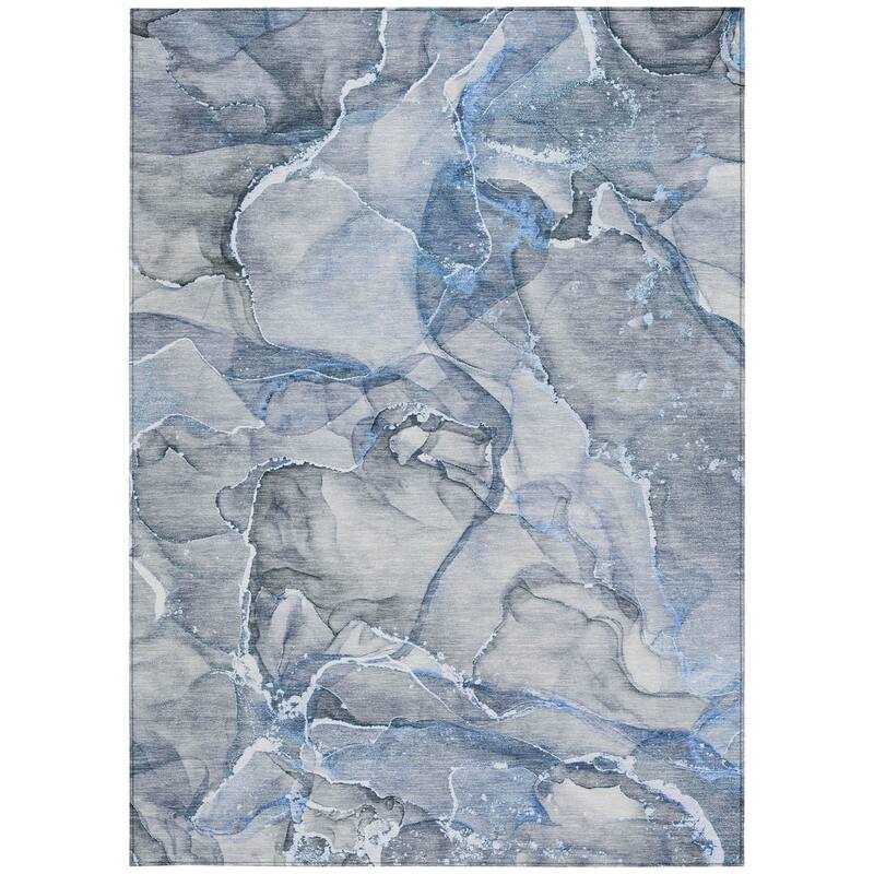 Alto Modern Art-Inspired Weather Resistant Blended Style Outdoor Rug
