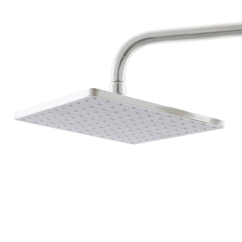 SAFAVIEH Solea Arminda Wall Mount Bathroom Shower Tub Combination - 8"W x 20"D x 40"H - 8Wx20Dx40H - Nickel