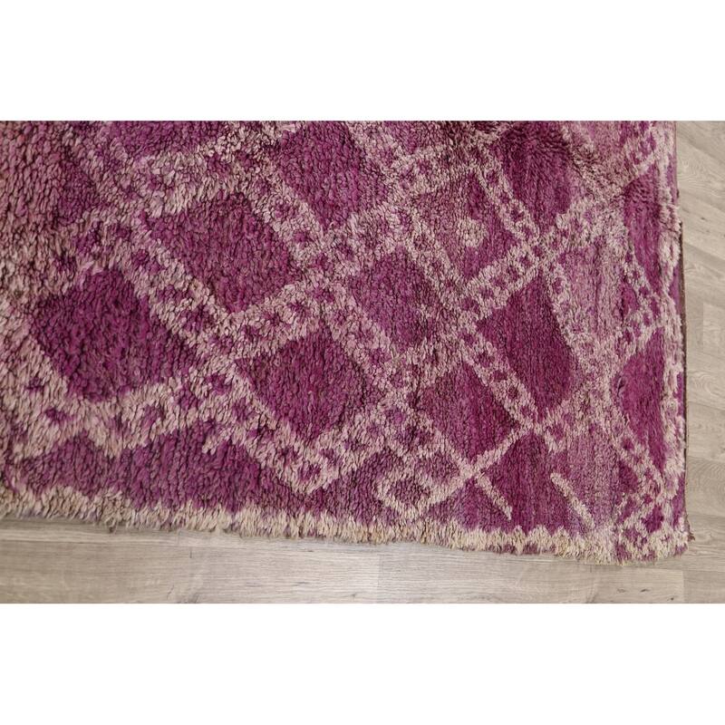 Antique Tribal Moroccan Area Rug Wool Hand-knotted Oriental Carpet - 5'8" x 11'3"