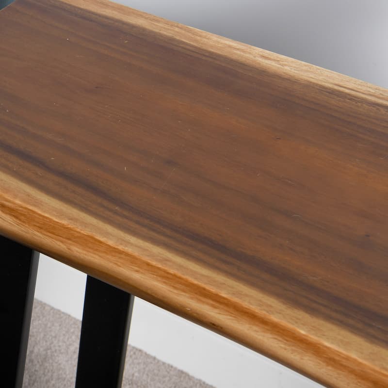 Natural Wood Rectangle Coffee Console Table
