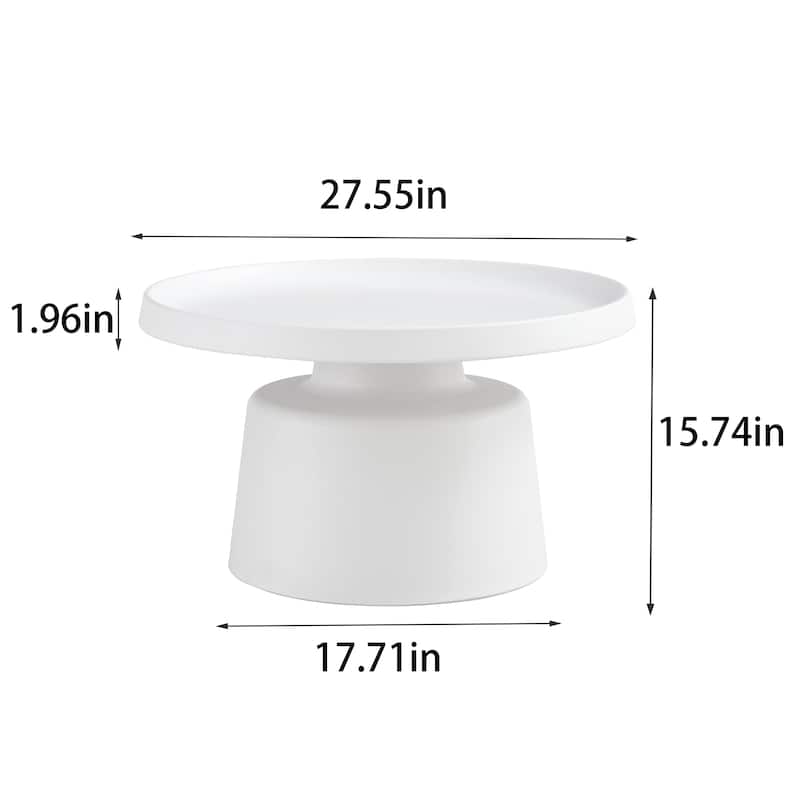 2-Piece Round Metal Side Table Set