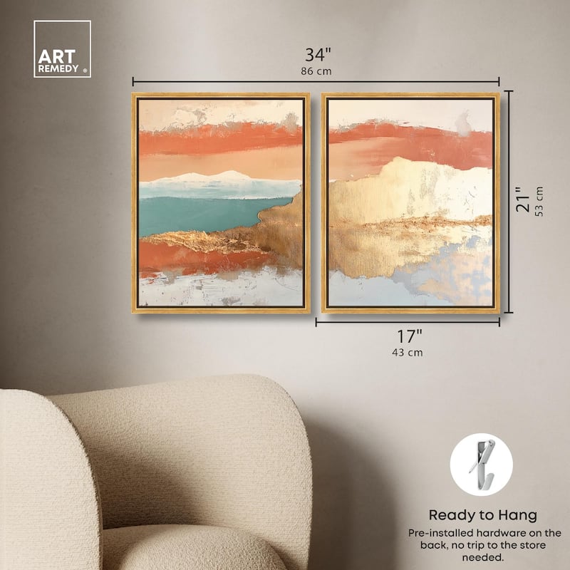 Earthy Glow I Canvas Set of 2 by Art Remedy