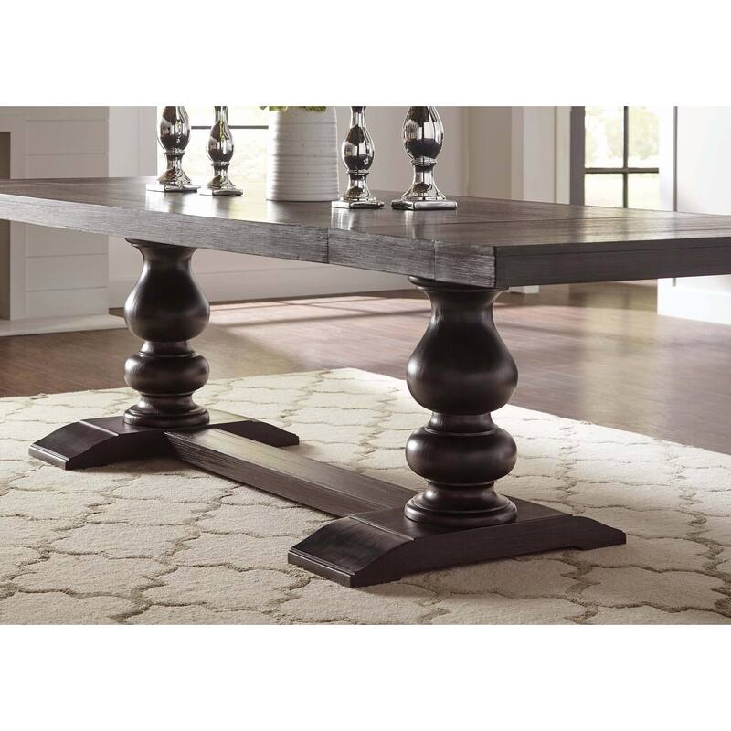 Vallerie Grey and Antique Noir 7-piece Dining Set