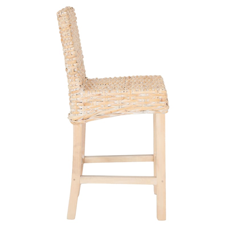 SAFAVIEH Tobie Rattan 23.6-inch Counter Stool