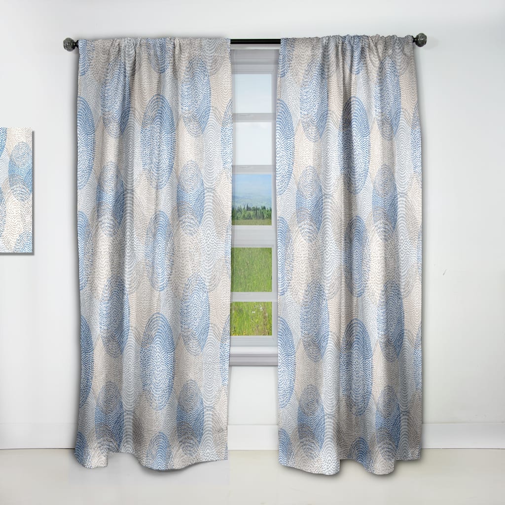 Designart 'Abstract Retro Design I' Mid-Century Modern Blackout Curtain Single Panel