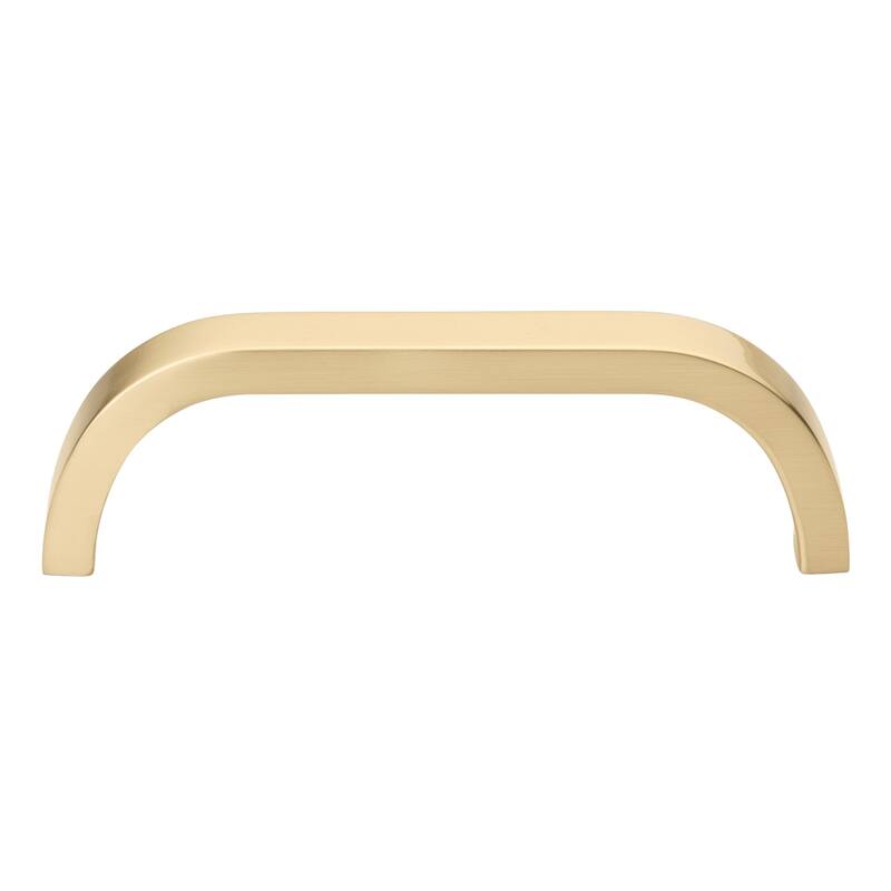 GlideRite 3.75 inch Center Solid Curved Bar Pull Cabinet Hardware Handle, 4843-96-CHPG