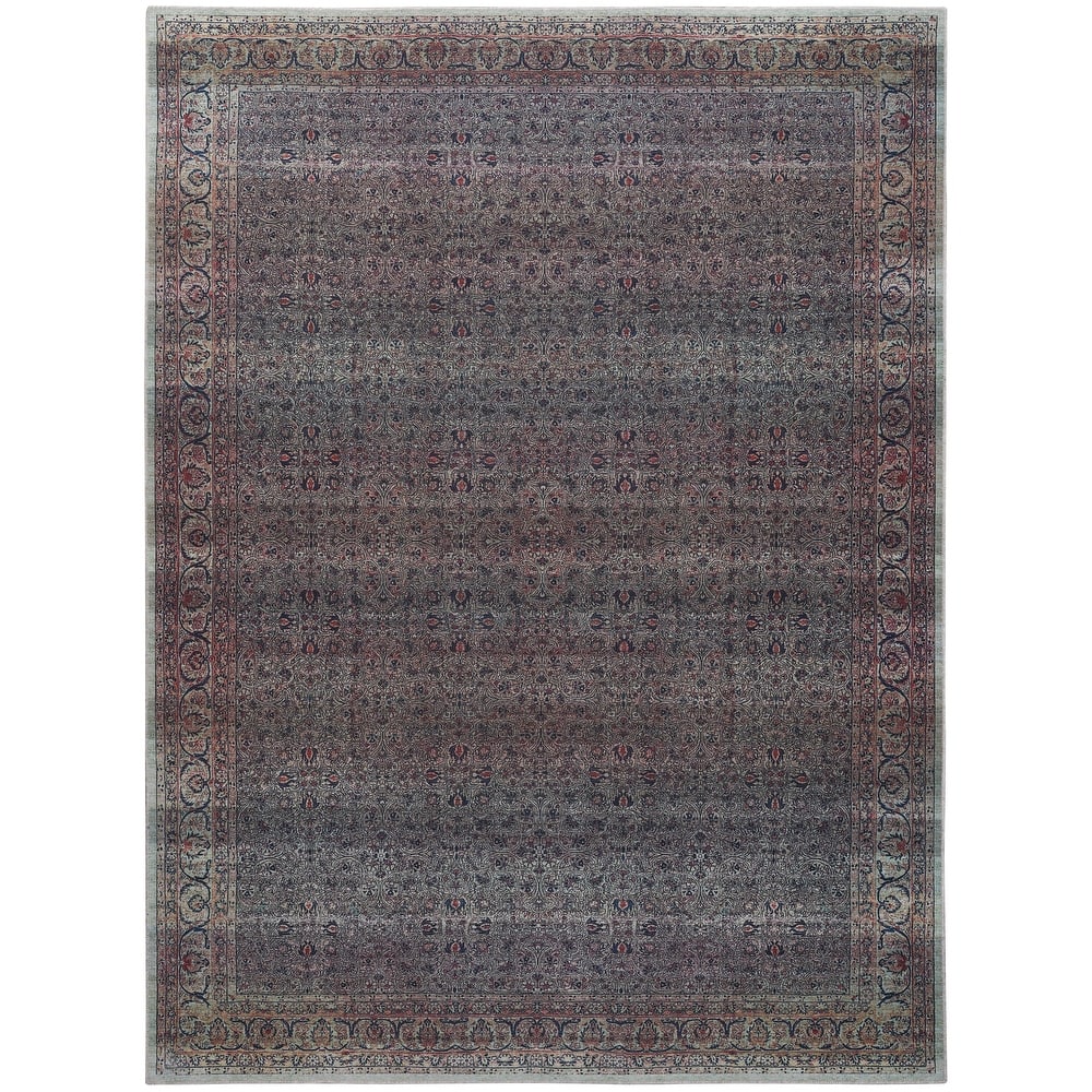 Brilliance Machine Washable Vintage Oriental Medallion Area Rug