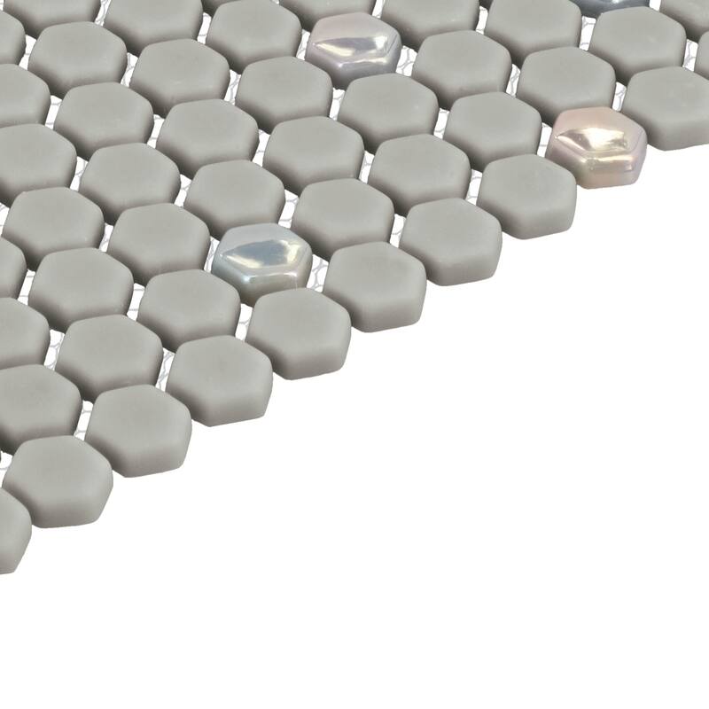 Daltile Starcastle 5/8" Mini Hexagon Glass Wall and Floor Mosaic (15 PC Per Carton) (13.80 SQFT Per Carton)