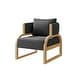 preview thumbnail 30 of 35, Corvus Danzig Teddy Fabric 1-Piece Accent Chair Black
