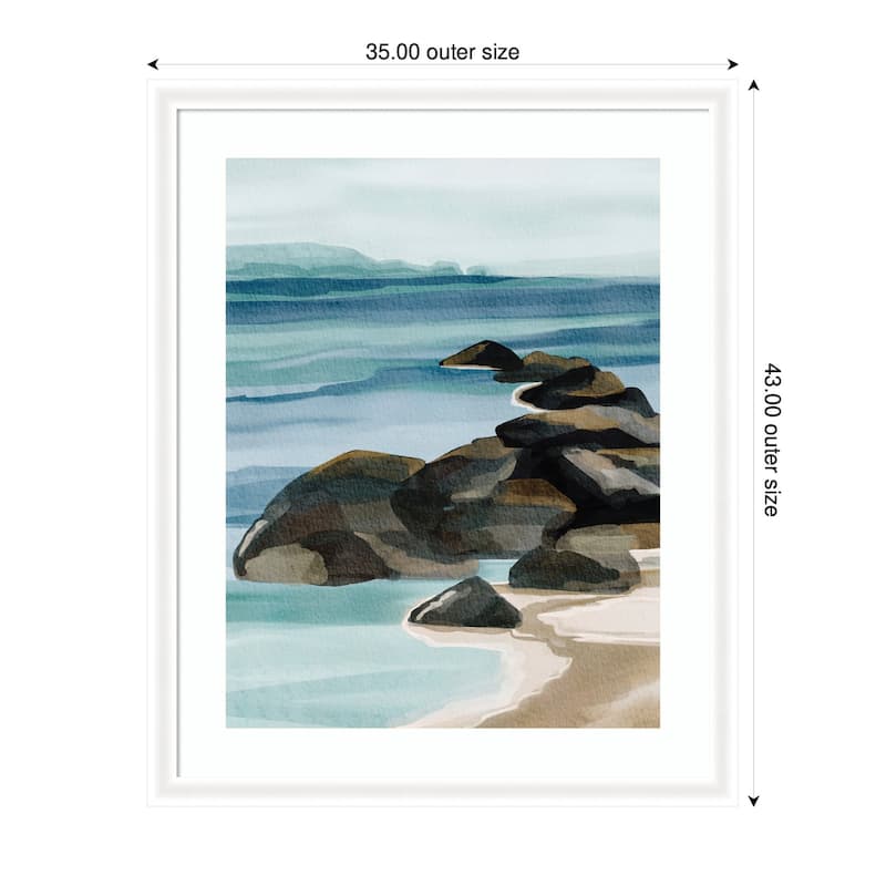 Kate and Laurel Framed Art Ocean Breeze ll by Nikita Jariwala