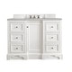 preview thumbnail 13 of 29, James Martin Vanities De Soto 48" Single Vanity, Bright White Eternal Serena Quartz