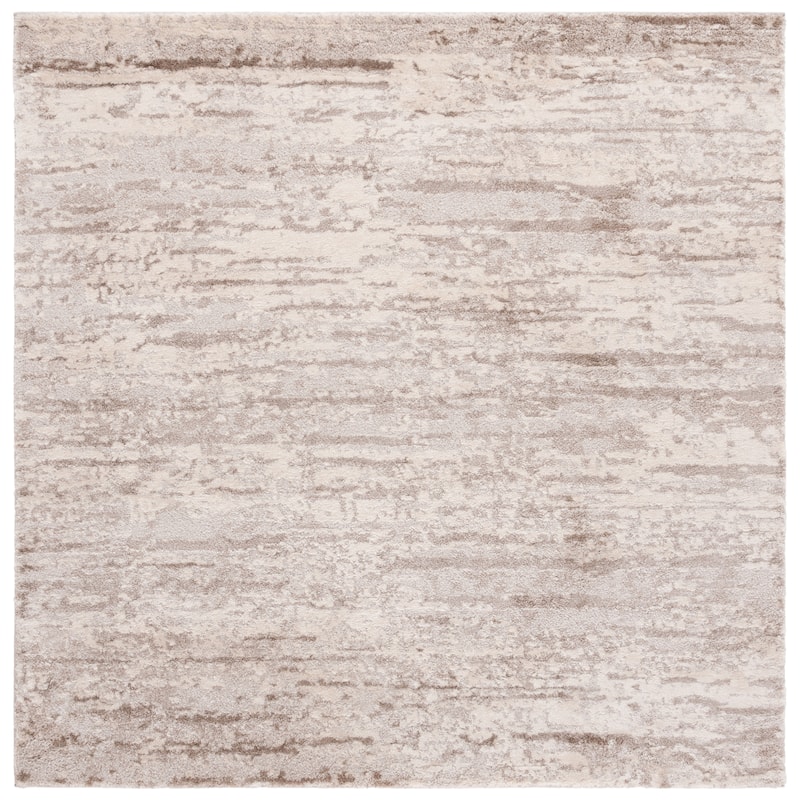 SAFAVIEH Century Iida Modern Abstract Rug - 6'7" Square - Ivory/Brown - Square