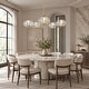 preview thumbnail 3 of 15, Modern Gold 5-Light Wheel Chandelier Globe Colored Glass Light for Dining Living Room - W 41.5" x D 8" x H 12"