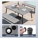 preview thumbnail 37 of 37, Outdoor 3/5/6-Piece Furniture Patio Dining Set with Rectangular Table