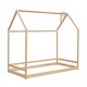 preview thumbnail 8 of 10, Twin Size Wooden House Bed with Playhouse Design , Sturdy Pine Frame for Comfortable Sleep and Imaginative Play