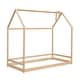 preview thumbnail 43 of 45, Twin Solid Wood Bed with House Design & Guardrails - Safe & Fun