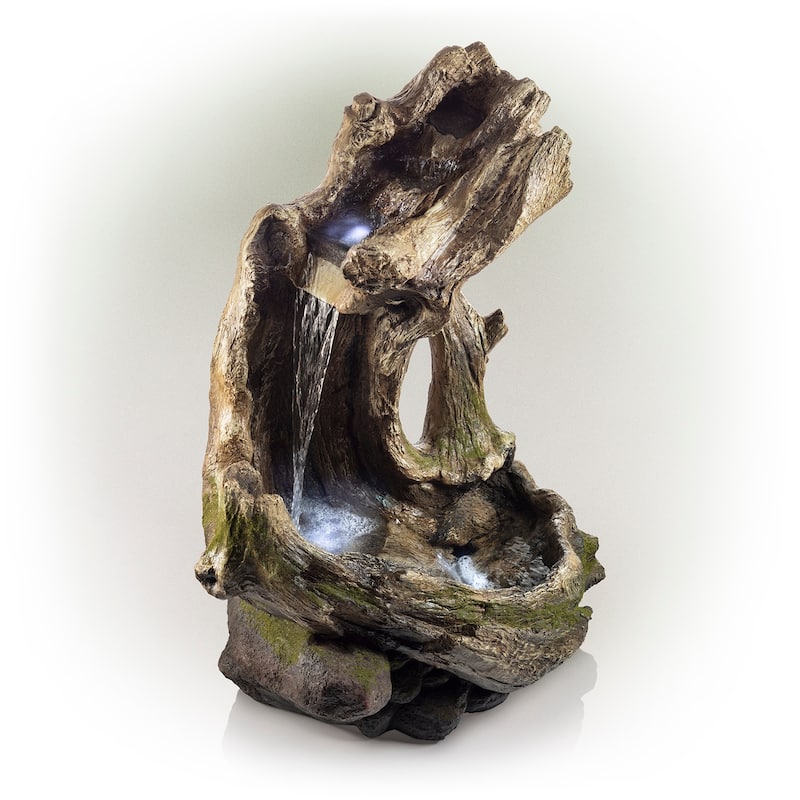 Curved Log Rainforest w/ LED light