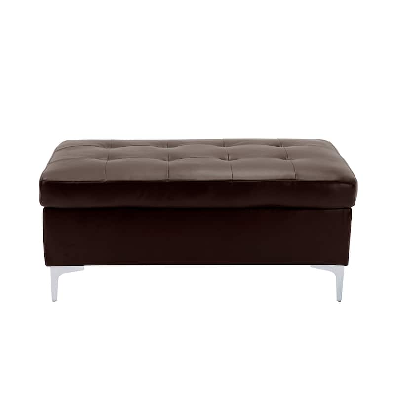 McCafferty Faux Leather Cocktail Ottoman