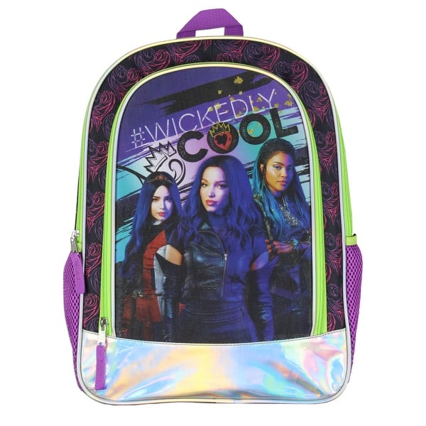 descendants purple leather backpack Disney Offspring 2 Backpack, Fashion and printed details Coordinating interior lining Dimensions Disney Descendants Backpack Wickedly Cool