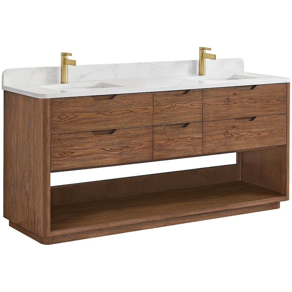 Miseno MV-HARB72-GW Harbin 72" Free Standing Double Basin Vanity Set