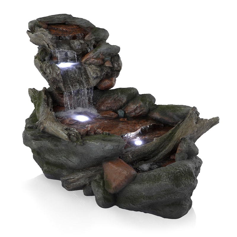 3 Tier Rainforest Fountain with LED Lights