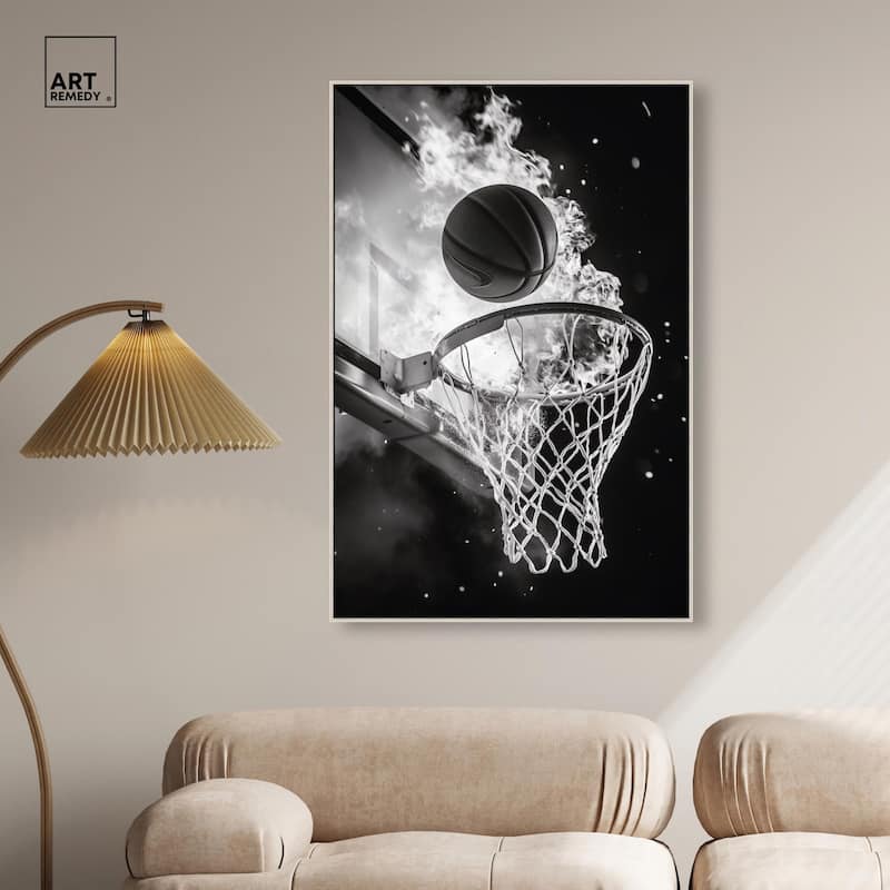Scorch Some Hoops Canvas by Art Remedy