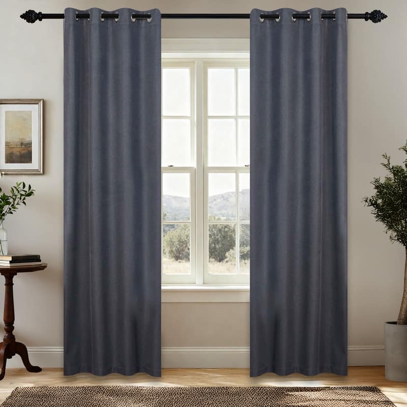 Superior Nyan 100% Blackout Grommet Curtains, Set of 2 Panels