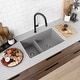 preview thumbnail 27 of 26, Composite Granite Dual-Mount 30" Double-Bowl kitchen Sink - 30" x 18" x 9.50"