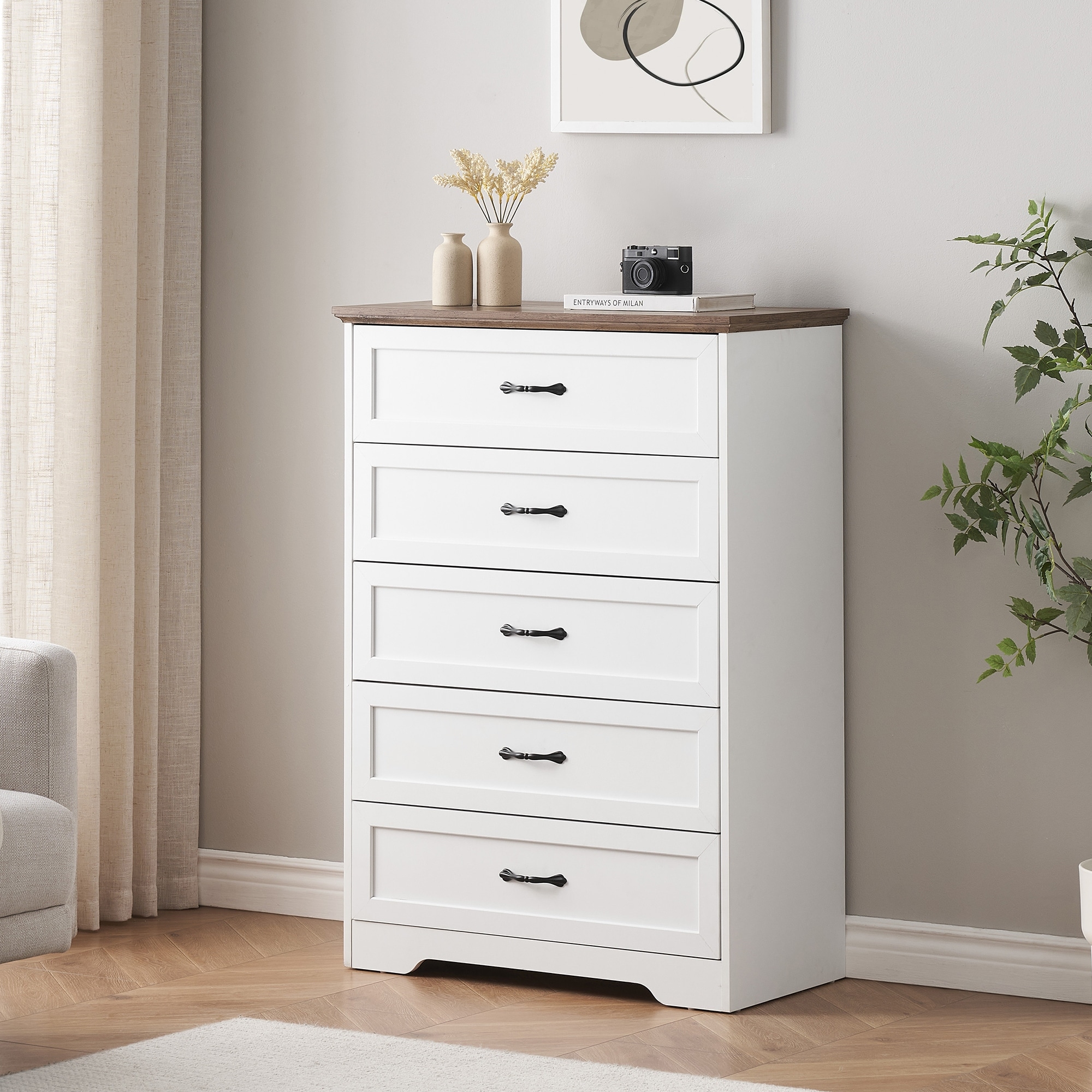 Modern 5 Drawers Dresser - Bed Bath & Beyond - 41168618