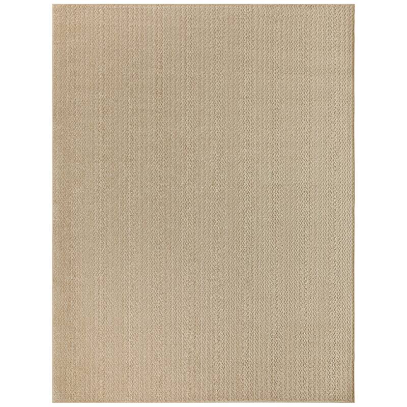 Nourison Tulum Indoor/Outdoor Chevron Area Rug - 8' x 10' - Taupe