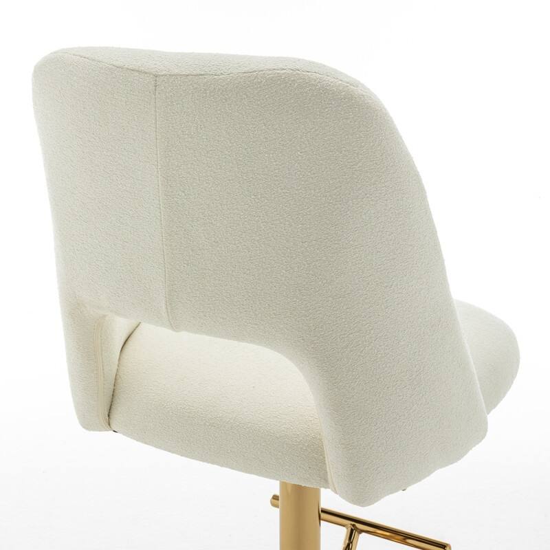 Best Quality Furniture Adjustable Textured Fabric Barstools with Chrome Finish Base (Set of 2)