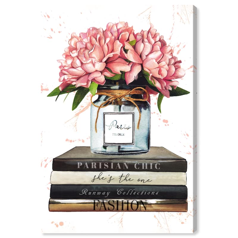 Wynwood Studio Canvas Floral and Botanical A Tranquil Afternoon Pink and Glam Wall Art Canvas Print