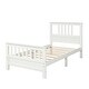 preview thumbnail 3 of 6, Twin Wood Platform Bed with High Headboard and Footboard for Elegant Bedroom Decor