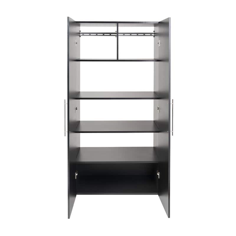 Prepac HangUps Large Storage Cabinet - Immaculate 36 in Cabinet with Storage Shelves and Doors