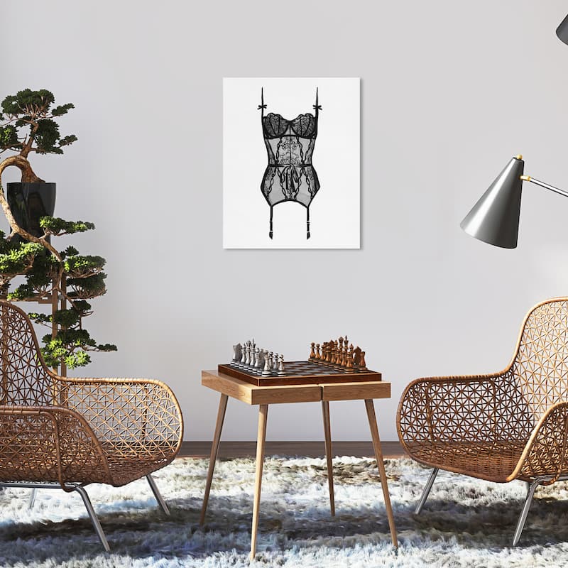 Wynwood Studio Fashion and Glam Provoke Me Black and Modern & Contemporary Wall Art Canvas Print - 20 x 16