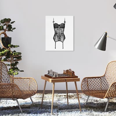Wynwood Studio Fashion and Glam Provoke Me Black and Modern & Contemporary Wall Art Canvas Print