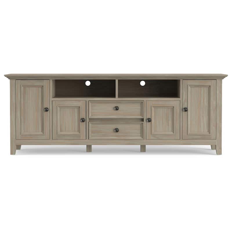 WYNDENHALL Halifax 72 inch Wide Solid Wood Transitional TV Stand - 72"w x 19"d x 26" h