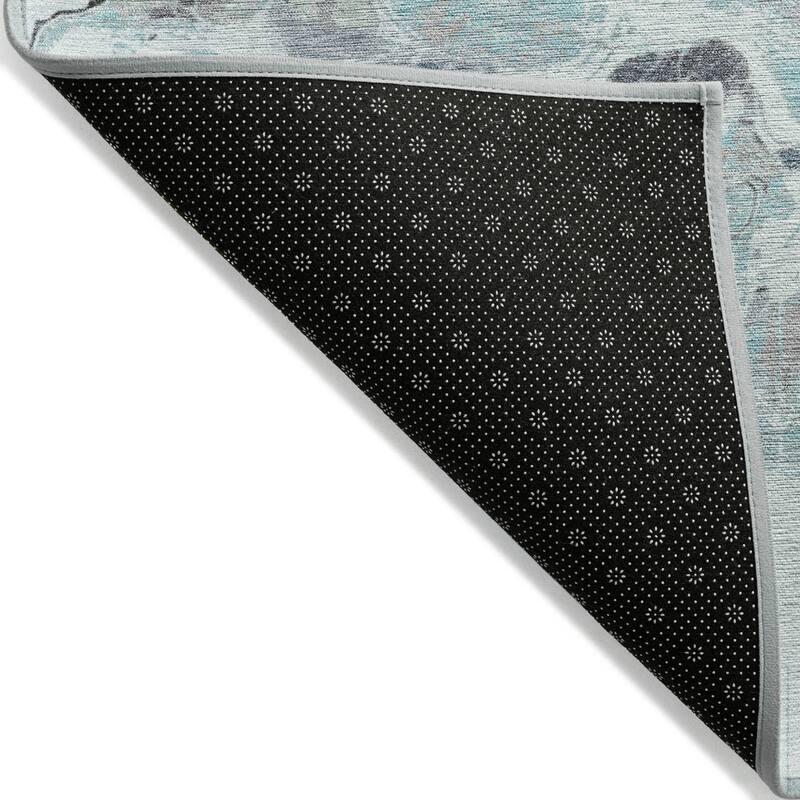 HomeRoots Abstract Modern Rectangle Outdoor Rug