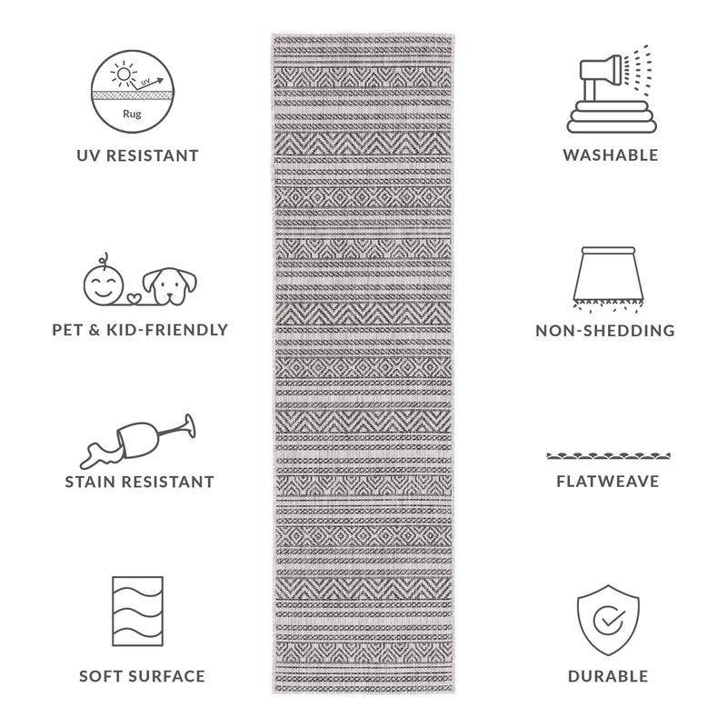 SAFAVIEH Courtyard Rasima Indoor/ Outdoor Waterproof Patio Backyard Rug